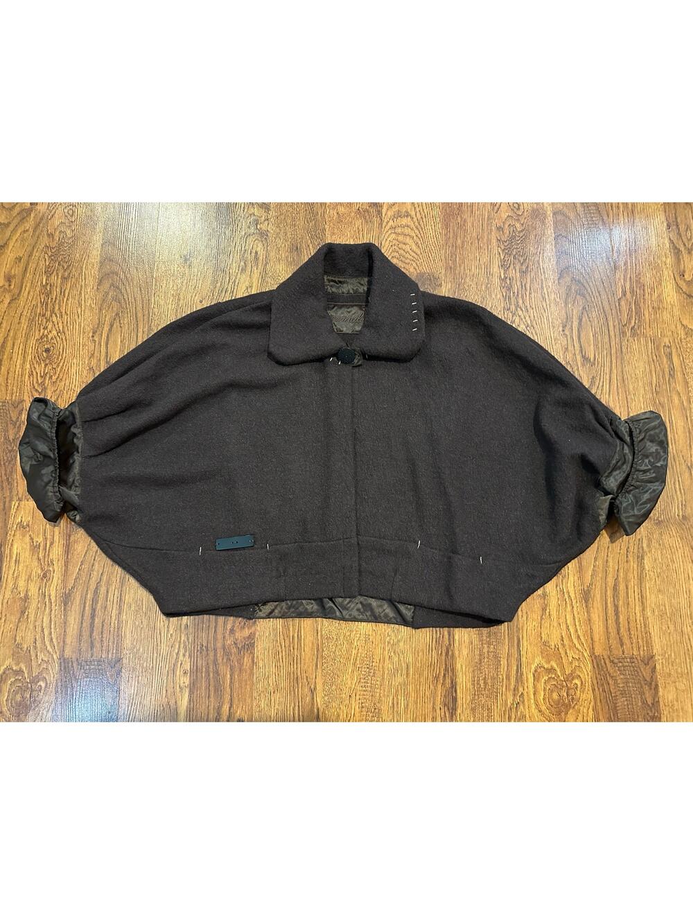 Anamale Brazil Cropped Wool Bolero Jacket Women’s Size 12 Brown Designer
